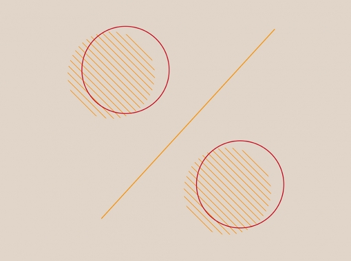 Stylized percentage sign