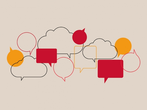 Illustrations of various speech bubbles