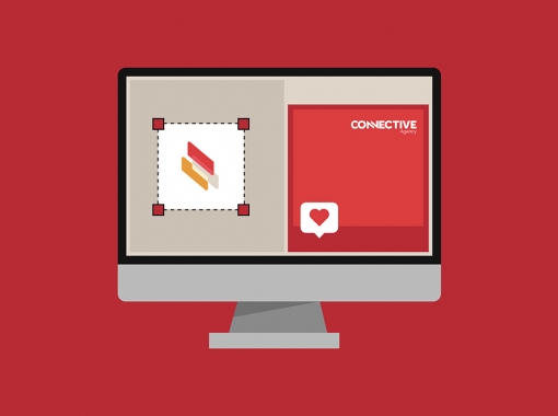 Illustration of computer with a modern design on it