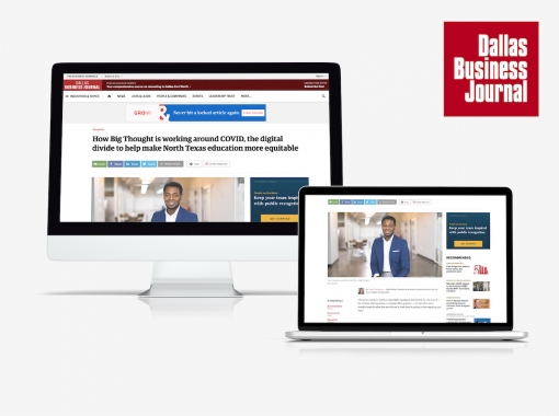 Big Thought web article mockup