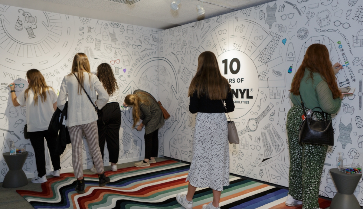 Photo of Aquafil Econyl display room at NeoCon