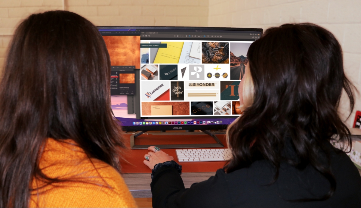 Connective Agency Designers collaborating and researching mood-board.