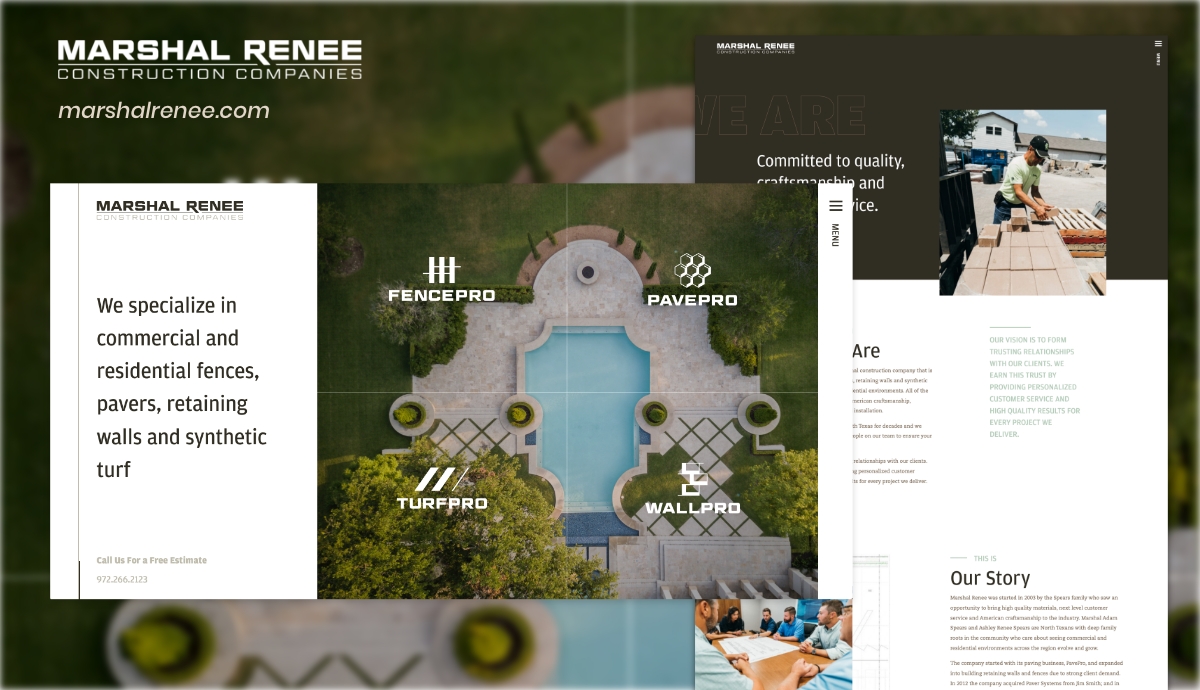 Screen capture of Marshal Renee website.