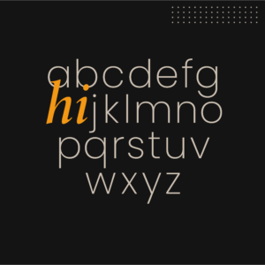 typeface and font weight examples.